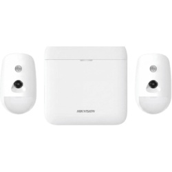 HIKVISION AX-PRO-KIT-96-PIR-CAM Kit de Alarma Inalámbrica / 96 Zonas / 2 PIRCAM con Videoverificación / GSM 3G/4G / Batería de Respaldo 12 h / Inmunidad a Mascotas 30 kg / Frecuencia 433 MHz