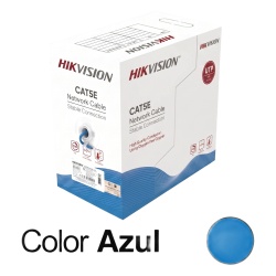 HIKVISION DS-1LN5E-SB Bobina de Cable UTP / Cat5E 24 AWG / 305 m (1000 ft) / 100% Cobre / PoE 802.3af/at / Uso Interior / PVC CM