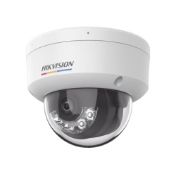 HIKVISION DS-2CD1127G2H-LIUF [Dual Light + ColorVu] Domo IP 2 Megapixel / Lente 2.8 mm / 30 mts IR + 30 mts Luz Blanca / Micrófono Integrado / ACUSENSE Lite / Exterior IP67 / IK08 / dWDR / PoE / Micro SD