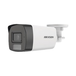 HIKVISION DS-2CE17K0T-LFS [Dual Light + ColorVu] Bala TURBOHD 3K (5 Megapixel) / Lente 2.8 mm / 40 mts IR + 40 mts Luz Blanca / Gran Angular 104.5Â° / Exterior IP67 / Microfono Integrado / dWDR / 4 Te