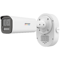 HIKVISION DS-2CE1ADF0T-LXTS Cámara Bala TurboHD / 2 Megapixel / ColorVu 24/7 / Audio Bidireccional con Sirena / Luz Dual 60 m (196.9 ft) / IP67 / 90° de Visión