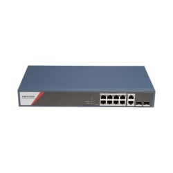 HIKVISION DS-3E1512HP-SI-8P2T2F Switch Gigabit PoE+ / Administrable / 8 Puertos 1000 Mbps PoE+(4 Puertos PoE++ 90 W) / 2 Puertos 1000 Mbps de Uplink / 2 Puertos SFP / Configuracion Nube Hik-PartnerPro