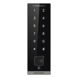 HIKVISION DS-K1105EMKB-QR Teclado Esclavo de Control de Acceso / Lector Dual MIFARE 13.56 MHz y PROX EM 125 KHz / Bluetooth y Códigos QR / PIN Táctil / RS-485 Wiegand OSDP / Rango Térmico -40°C a 65°C