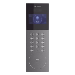 HIKVISION DS-KD9203-E6 Videoportero IP Multiapartamento / 1080p HD / Reconocimiento Facial IA / Pantalla 4.3' / 5,000 Rostros / 25,000 Tarjetas / IP65 / 500 Departamentos / 9 Frentes de Calle