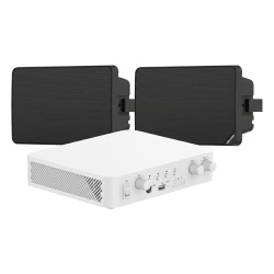 HIKVISION DS-QAE-KIT-0120BG Kit de Audio IP / Amplificador 80W / 2 Altavoces de Pared / 2 Zonas 40W / Bluetooth / 70V/100V
