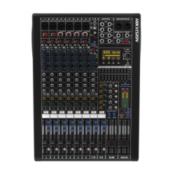 HIKVISION DS-QAPMCR8-A Consola de Mezcla Analógica / 8 Canales / 6 Entradas Mic/Línea / 12 Salidas / DSP 14 Efectos / Bluetooth / USB Media / Rack