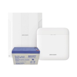 HIKVISION DSPWA48KS/EXP Kit de Alarma Inalámbrica / Conversión de 16 Zonas Cableadas / Comunicación 3G/4G Dual SIM / 48 Zonas Totales / Batería de Respaldo 12V 7Ah / Cifrado AES-128