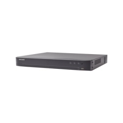 HIKVISION IDS-7208HUHI-M1/XT DVR Pentahíbrido / 16 Canales (8 TURBOHD + 8 IP) / 8 Megapixel (4K) / Audio Bidireccional Coaxitron / Reconocimiento Facial / H.265+ / 1 Bahía HDD 10 TB