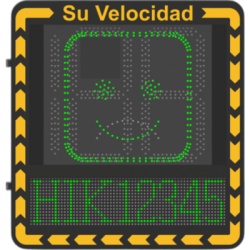 HIKVISION YJP7681-188-NR Display LED para Control de Velocidad / Alcance Visual 100 m (328 ft) / Indicación por Código de Colores / IP66 / Wi-Fi y Ethernet / Radar Compatible