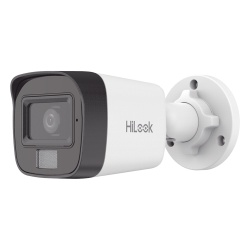 HiLook by HIKVISION IPC-B140HA-LUC [Dual Light] Bala IP 4 Megapixel / Lente 2.8 mm / Angulo de vision 104° / 20 mts IR + 15 mts Luz Blanca / Microfono Integrado / ACUSENSE Lite / Exterior IP67 / H.26