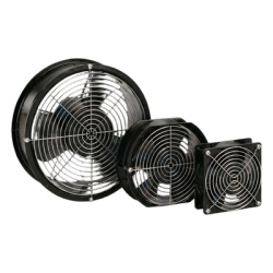 HOFFMAN A4AXFNPG Ventilador Axial Compacto de 4 Pulgadas 100 CFM 115 Vca De Acero Color Negro