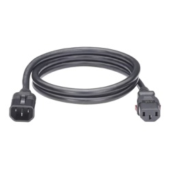 HOFFMAN EP1314048X125 Cable de Alimentacion Electrica Con Bloqueo de Seguridad de IEC C14 a IEC C13 1.2 Metros de Largo Color Negro 1 Pieza