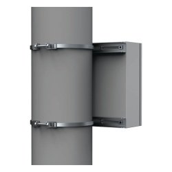 HOFFMAN EPF0500 Kit de Fijacion para Postes / Enclosure Pole Fixation / Acero Galvanizado / Carga Maxima 900 N / Diametro Poste 80-250 mm (3.15-9.84 in) / 2 Perfiles + Accesorios / Largo 496 mm