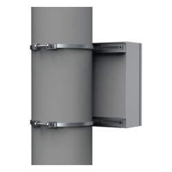 HOFFMAN EPF0800 Kit de Fijacion para Postes / Enclosure Pole Fixation / Acero Galvanizado / Carga Maxima 900 N / Diametro Poste 80-250 mm (3.15-9.84 in) / 2 Perfiles + Accesorios