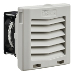 HOFFMAN HF0416414 Ventilador Con Filtro de Montaje Lateral HF04 Con Flujo de Aire de 21 CFM 115 Vca Color Gris Claro