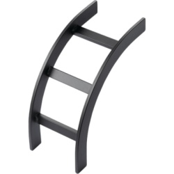 HOFFMAN LIB18BLK Escalerilla Curva Vertical Interior / 18 in de Ancho / Acero Tubular / Bajada / Color Negro