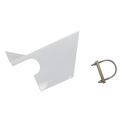 HONEYWELL ANALYTICS 94000-A-1006 Parasol de acero inoxidable 316 para detector de gas XNX montaje en tubo de 2 pulgadas pintado blanco