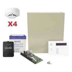HONEYWELL HOME RESIDEO VISTA48LASMK/6160RF Panel de control híbrido / 48 zonas / 3 particiones / Teclado-receptor 6160RF / Total Connect 2.0 / Incluye 4 detectores de humo