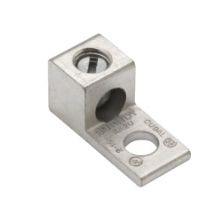 HUBBELL BURNDY HUB-KA6U Terminal Universal de Aluminio/ 1 Orificio para Calibre 14- 6 AWG / Perno de 1/4" / AL-CU Estanado.