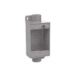 HUBBELL HUB-FSC-1 Caja Rectangular Tipo FSC de Aluminio libre de Cobre de 1/2".