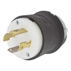 HUBBELL HUB-HBL-2711 Clavija con Bloqueo de Media Vuelta Industrial 30 a 125/250 V CA / 3 Polos 4 Hilos / Nema L14-30P.