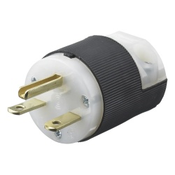 HUBBELL HUB-HBL5666C Clavija Entrada Recta/ 15A 250V/ 2 Polos 3 Hilos/ Nema 6-15P/ Grado Industrial- Comercial.