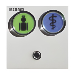 IBERNEX NX0591/GB MODULO DE 2 BOTONES ILUMINADOS (VERDE Y AZUL) CON JACK DE 3 5MM PARA PULSADORES NX0871 Y NX0881 Y LECTOR RFID 125KHz INTEGRADO (4). CONEXION BUS RS485