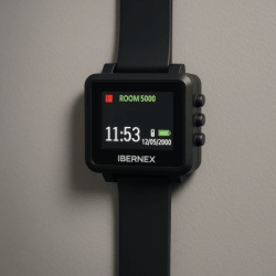 IBERNEX NX8832 Reloj Receptor Inalambrico de Muneca / Display LCD a Color / Bateria Recargable / Indicacion Visual y Acustica de Alarmas / Almacena hasta 3000 Caracteres / Conexion Inalambrica por Rad