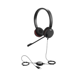 JABRA EVOLVE-30-DUO-UC Jabra Evolve 30 Duo con conexion USB / 3.5mm microfono con cancelacion de ruido y controlador en el cable con botones e indicadores LED (5399-829-309)