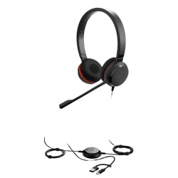 JABRA EVOLVE-30I-IDUO-MS-USBC/A Jabra Evolve 30 II Duo MS con conexion USB C/A y 3.5mm microfono con cancelacion de ruido y controlador en el cable con botones e indicadores LED (5399-823-369))