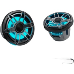 JL AUDIO 10-03099-00 Bocinas Náuticas Coaxiales 8.8" / 125 W RMS / 90.5 dB / 38 Hz-20 kHz / 4 Ω / LED Transflective™ / Rejilla Deportiva Titanio / Marino