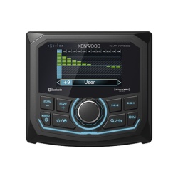 JVC KENWOOD KMR-XM500 Estereo marino sumergible IP66 con pantalla de 2.7 pulgadas conexion Bluetooth iluminacion multicolor variable con entrada USB