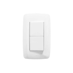 JWJ JTL-B72-05 Apagador Duplex de 10 A / 127 V CA ~60 HZ / Color Blanco.