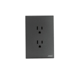 JWJ JTL-G7724 Placa con 2 Toma Corriente Duplex 2P Y T 10 - 15 A 127 V 60 Hz