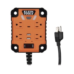KLEIN TOOLS 29601 Multicontacto Powerbox 1 con 4 Salidas 120 Vca 2 USB-A / 1 USB-C Luces LED Integradas y Soporte Magnetico
