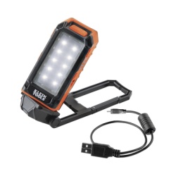 KLEIN TOOLS 56-403 Lampara de LED para Trabajo Personal Recargable y Magnetica (53 x 130 x 42 mm). 2 Potencias a elegir. Puede Cargar Smartphone