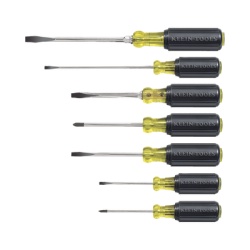 KLEIN TOOLS 85076 Juego de Desarmadores de Punta Plana y Phillips (7 Piezas).