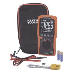 KLEIN TOOLS MM450 Multimetro Digital Esbelto de Rango Automatico con TRMS 600V y Medicion de Temperatura