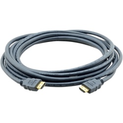 KRAMER C-HM/HM-50 Cable HDMI Premium| Longitud 15.2 m | Alta Velocidad 18 Gbps | 1080p@60Hz (4:2:0) | Conectores Dorados 24K | K-Lock Resistentes | Triple Blindaje | Certificado Premium