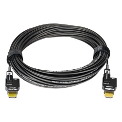 KRAMER CLS-AOCH/60-98 Cable Activo Optico HDMI 4K 30 mts | 4K@60Hz 4:4:4 | 18 Gbps | Terminales Desmontables Micro-HDMI | Fibra Optica | Libre de Halogenos LSHF | Banado en Oro 24K