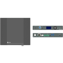KRAMER KDS-17EN-SW2 Switcher Encoder AVoIP 2x1 4K60 4:4:4 | Con Dante | Streaming por Ethernet Cobre y Óptico | Unicast y Multicast | Soporte USB, IR, RS-232 y CEC