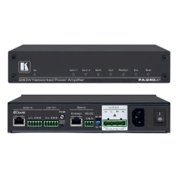 KRAMER PA-240NET Amplificador de Potencia | 240W | Dante | Hi-Z Lo-Z Seleccionable | DSP Integrado | 32 bits 96 kHz | RS-232 IP Control