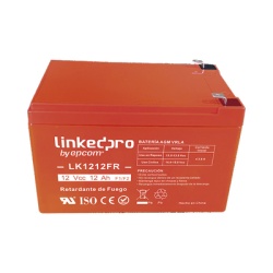 LINKEDPRO BY EPCOM LK1212FR Bateria de respaldo 12 V | 12 Ah | AGM | Certificada UL94-V0 Retardante a la Flama | Especial para Seguridad Electronica | UPS | Sistemas de Emergencia | Vida util 5 anos
