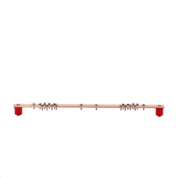 LINKEDPRO BY EPCOM LP-BUS-RACK Barra Distribucion Tierra Rack 19 in / Cobre 100% / 550A / Aisladores Rojos / 0.64 cm (0.25 in) / J-STD-607-A