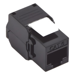 LINKEDPRO BY EPCOM LP-KJ-610-TTBK Modulo Jack Keystone Cat6 (Toolless) con Terminacion en Angulo 180 - Color Negro Compatible con Faceplate y Patchpanel Linkedpro