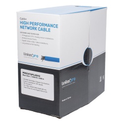 LINKEDPRO BY EPCOM PRO-CAT-6-PLUS-V2 Bobina de Cable de 305 Metros (1000 Pies) Cat6+ CM Calibre 23 Alto Rendimiento ETL UL Color Azul Super Flexible para Aplicaciones de Video Vigilancia Video HD y Re