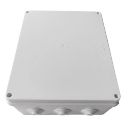 LINKEDPRO LP-WBX-300 Caja de Derivacion-Conexion para Exterior IP65 con 12 Entradas / 300 x 250 x 120 mm / Sellado Seguro con Empaque + 4 Tornillos / Resiste Agua Polvo y Sol Directo