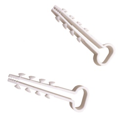 LINKEDPRO LPHOLD10 Bolsa con 100 clips sujetadores de plastico para cables de 6 a 12 mm. Ideales para instalaciones en pared brindan sujecion firme y segura.