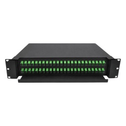 LINKEDPRO LPODF48SCA Distribuidor de Fibra Optica (ODF) para 48 Empalmes con 48 Acopladores SC/APC y 48 Pigtails SC/APC para Rack de 19 2 UR