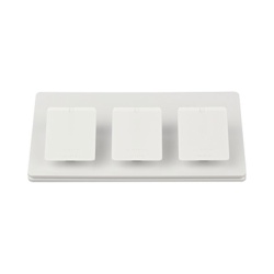 LUTRON CASETA WIRELESS LPED3WH Pedestal de mesa triple para controles Pico mantiene tres controles fijos y accesibles sobre escritorio o buro acabado brillante color blanco